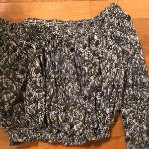 FREE PEOPLE OFF THE SHOULDER CROP TOP